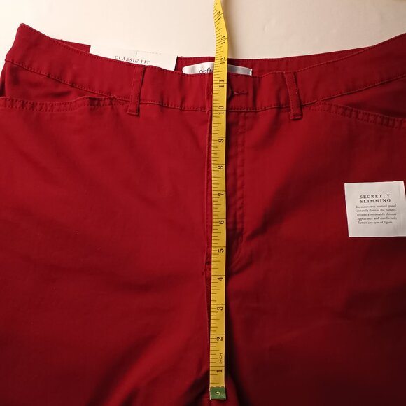 NWT Croft & Barrow Capri Pants High Rise Straight Leg Below the Knee Red Color - Picture 9 of 11